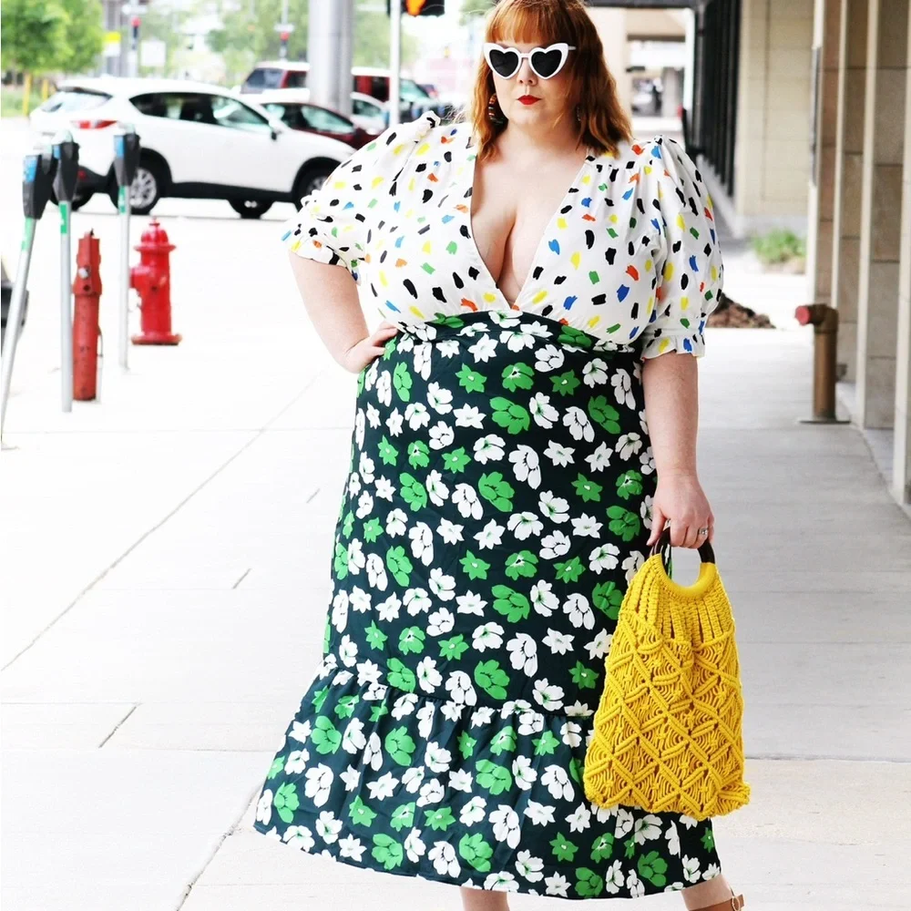 Mixed Pattern Dress - Picture 5 of 8